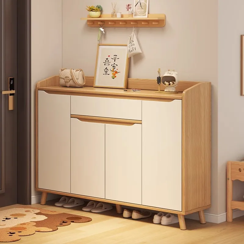 Shoe cabinet, indoor new entry locker at the entrance of the home, integrated storage shoe rack against the wall