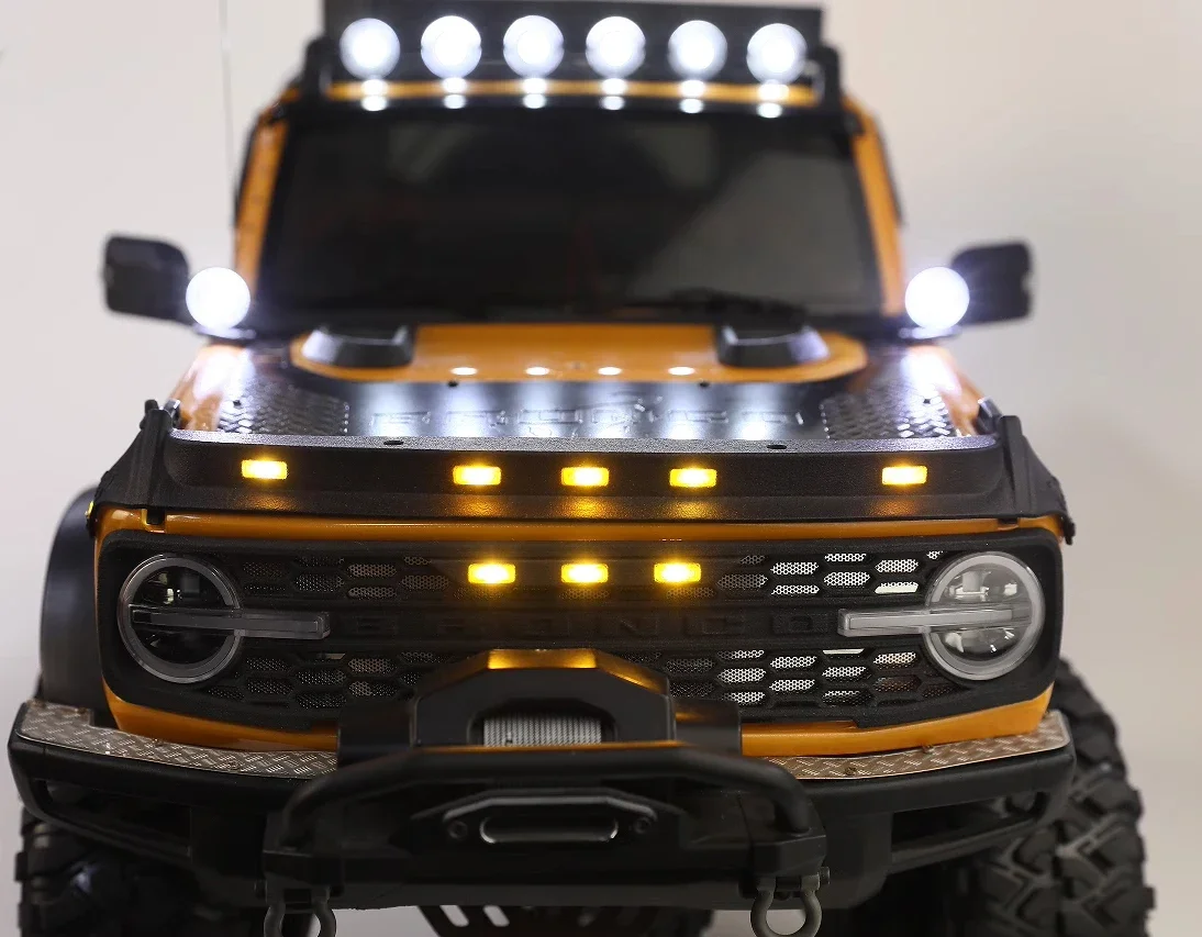 Luci laterali di simulazione a LED rotonde con Antenna per auto cingolate RC 1/10 Traxxas TRX4 BRONCO Defender G500 AXIAL SCX10 parti fai da te