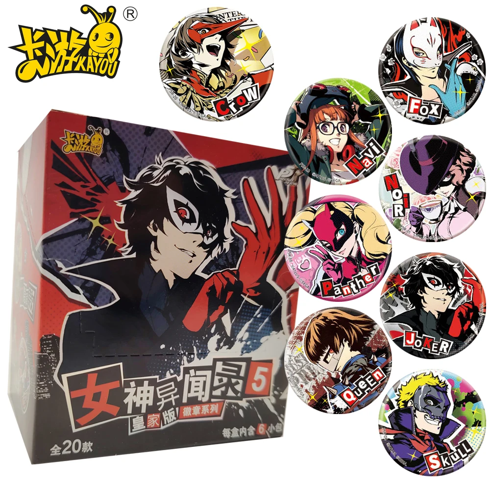 

New Genuine Kayou Persona 5 Collectible Badges Premium Kitagawa Yusuke Okumura Haru Cartoon Brooches Creative Gifts for Fans