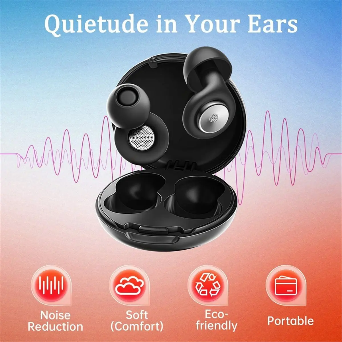SWXF Ear Plugs for Sleeping Noise Cancelling 45dB, Silicone Hearing Protection Earplugs for Concerts, Snoring, Travel, Study