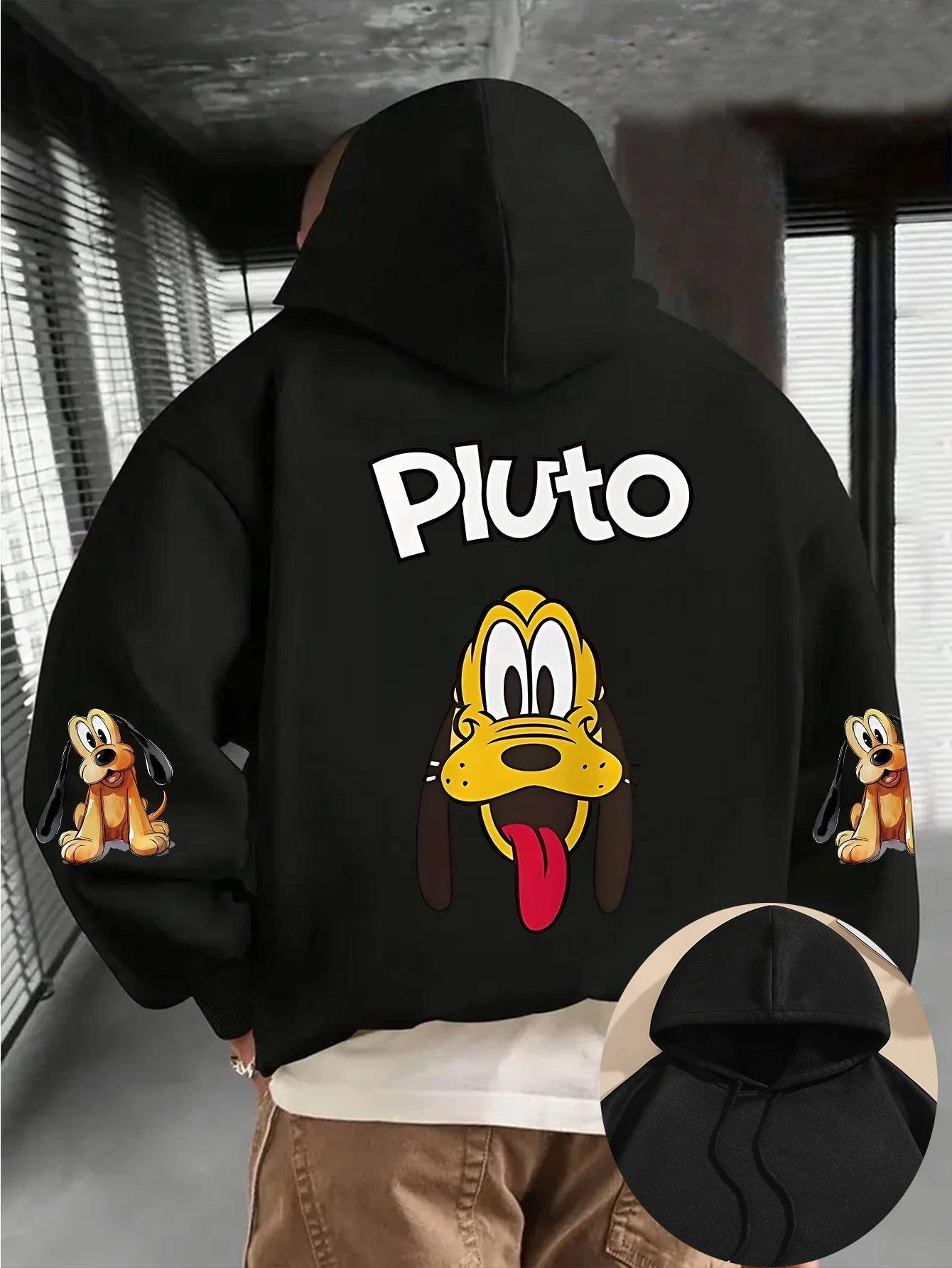 Sudaderas con capucha de Disney Pluto Mickey Goofy para hombre, sudadera para mujer, jersey Unisex, chaqueta de abrigo de algodón con capucha de gran tamaño de lana para otoño e invierno