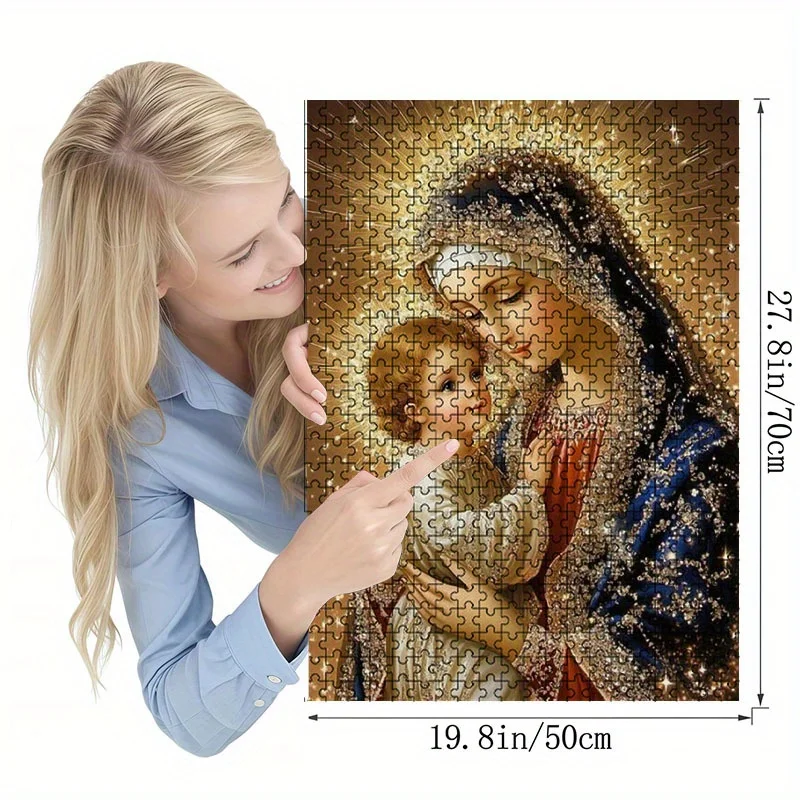 1000pcs Virgin Mary Puzzle - Large Religious Art Picture Book for