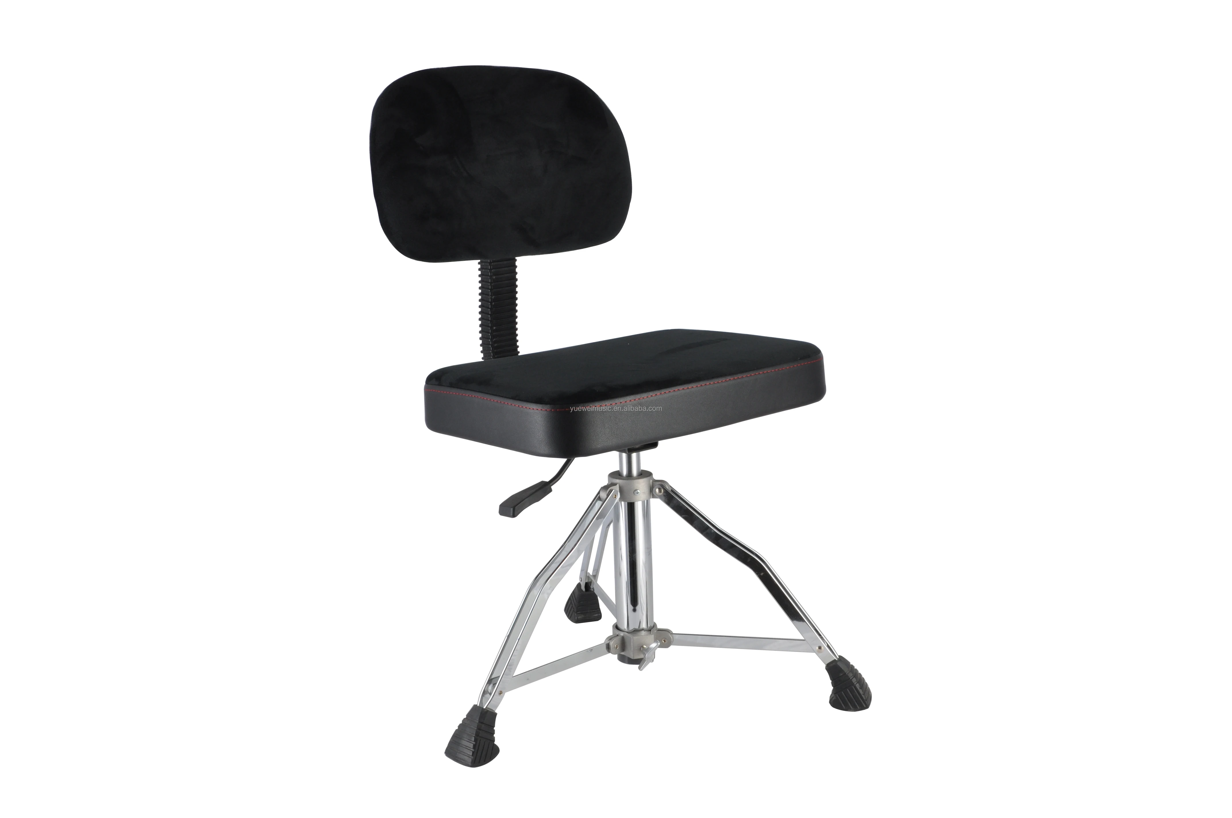 Drum Throne with Backrest Airlift Rotatable Height Adjustable Square Style Drum Stools for Drummer Adults