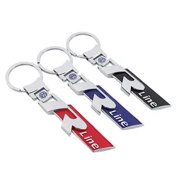 Rline logo auto schlüssel bund schlüssel anhänger auto emblem schlüssel ring zubehör für volkswagen r gti polo passat magotan tiguan jetta cc bora