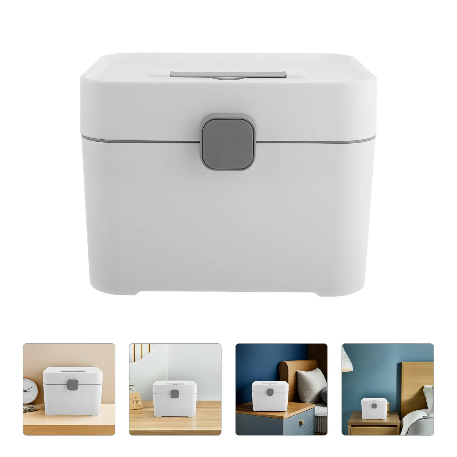 Nail Polish Tool Storage Box Double-Layer Manicure Organizer with Ample Space for Polishes Tips Drill Bits Home Salon Use
