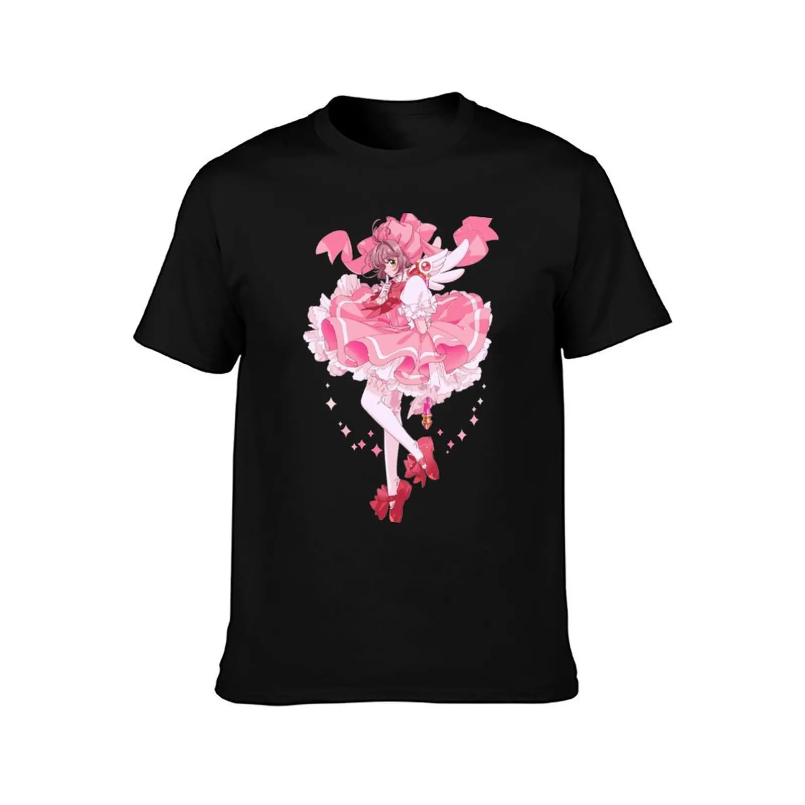 Kawaii Cardcaptor Sakura T-Shirt Summer Casual Cotton Tee Oversized Streetwear Tops Vintage Graphic Print Unisex Men Women