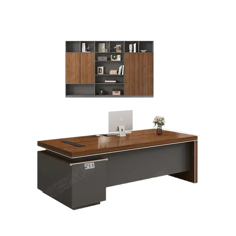 High End Executive Desk Simple Modern Manager Desk Supervisor Chair Set Office President Desk Large Table
