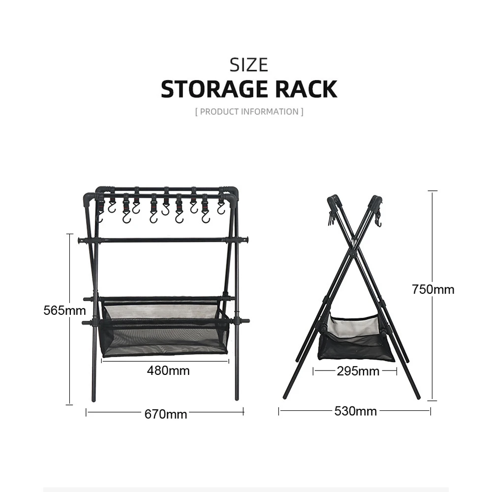 Kampeerbekers Kommen Droogrek Opgehangen Plank Aluminium Beugel Picknick Bbq Servies Kookgerei Opbergrek Camping Gereedschap Plank