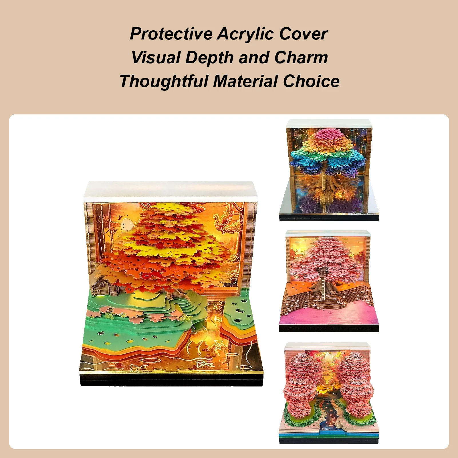 

3D Calendar 3D Paper Carving Art Notebook Calendar 2026 52 Week Planner Calendar Scheduling Planner Event Tracking Organizer
