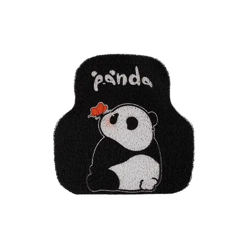 حصيرة أرضية سيارة باندا كرتونية ، حلقة سلكية ، عالمية ، رقاقة واحدة ، سائق رئيسي ، مقاومة للاوساخ ، ديكور ، داخلي ، صف خلفي ، قدم
