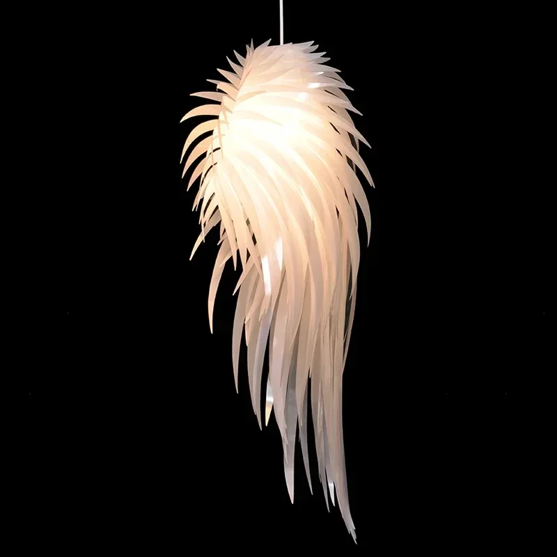 Modern Pendant Lamp Romantic Angel Wings PVC Feather hanging lights bedroom restaurants Bar design lamp pendant lighting