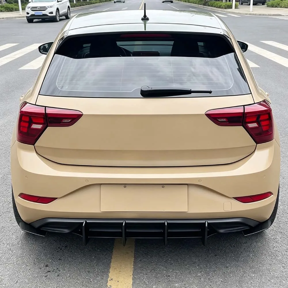 

Rear Bumper Diffuser Lip Spoiler Splitter ABS Gloss Black Body Kit For VW Polo MK6.5 Base Standard Version 2022 2023 2024 Tuning