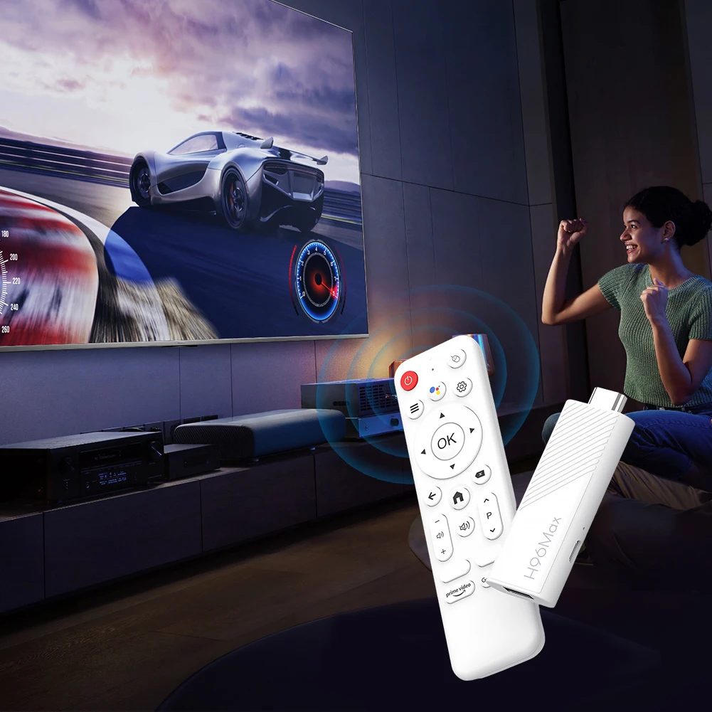 2025 Nuovo H96 MAX Android TV Stick Allwinner H313 con 2.4G Wifi 5G Wifi6 Doppia marca 8GB 16GB 4K 3D HDR Goole Voice Remote