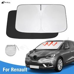 Windshield Sun Shade For Renault Scenic Grand Scenic 2013 - 2023 Car Sunshade Cover Foldable Sun Visor Protector Blocks UV Rays