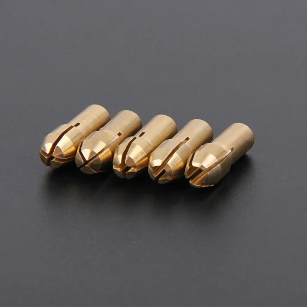 

10pcs Adapter Kits Nut Mini Drill Chucks w/ 0.5-3.2mm 4.3mm Shank Micro Brass Collet for Power Rotary Tools Replacement Parts