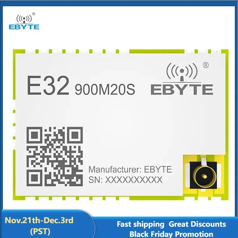 SX1276 Lora Wireless Module 868/915MHz E32-900M20S 5KM Long Distance SPI Low Power Consumption LoRa Spread Spectrum Module