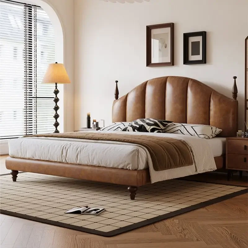 

Modern leather double bed