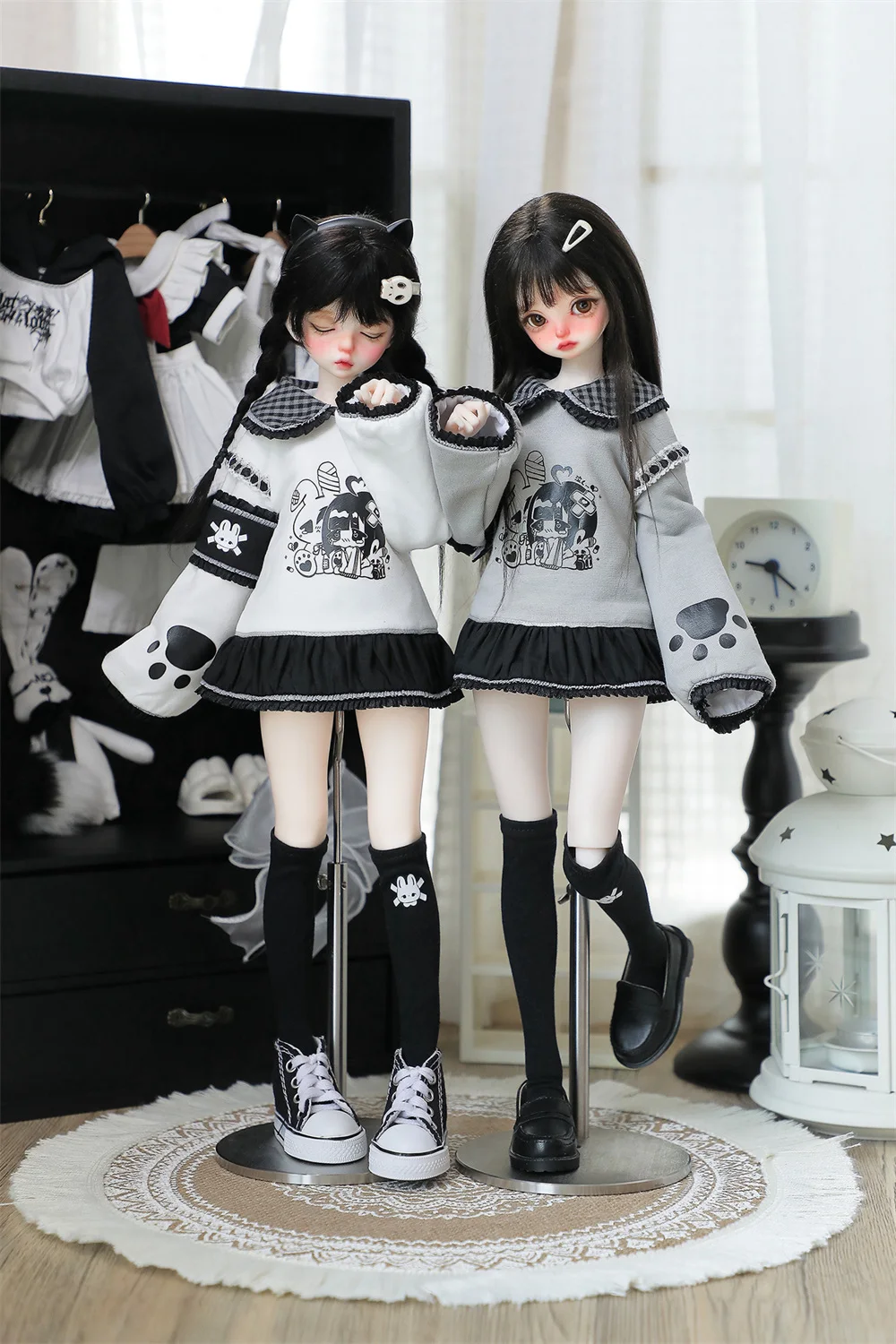 

BJD doll clothes suitable for 1/4 size small crying bag clothes set doll accessories (3 points)