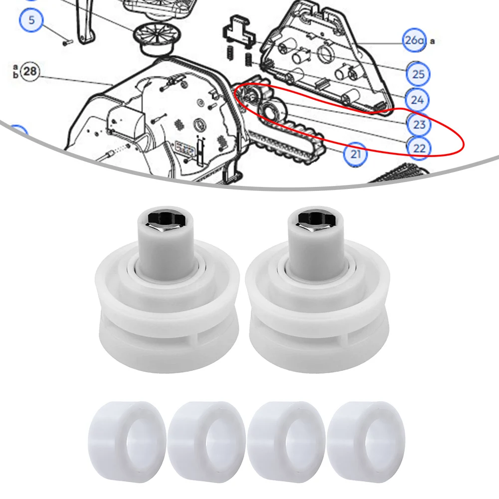 

Комплект подшипников приводного шкива RCX26000 (3/6 шт.) и RCX26002 (2 шт.) для очистителей бассейнов Hayward TigerShark QC Plus