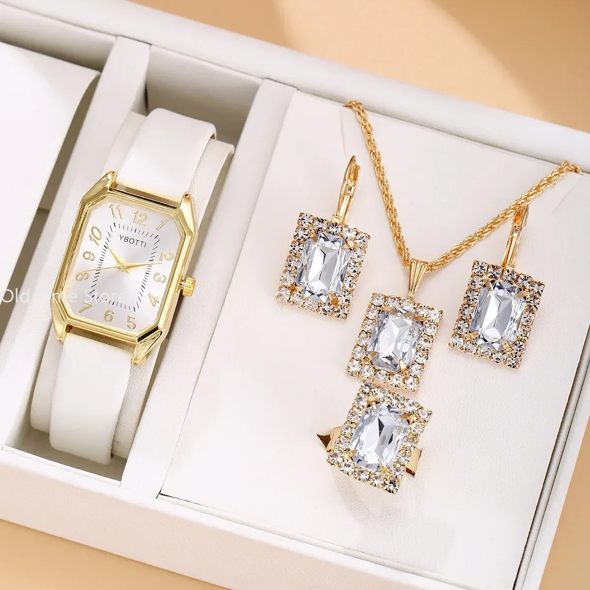 6/5/1PCS Luxury Fashion Square Women's Watches Brand Ladies Quartz Wristwatch Jewelry Set Classic Simple Femme Relogio Feminino