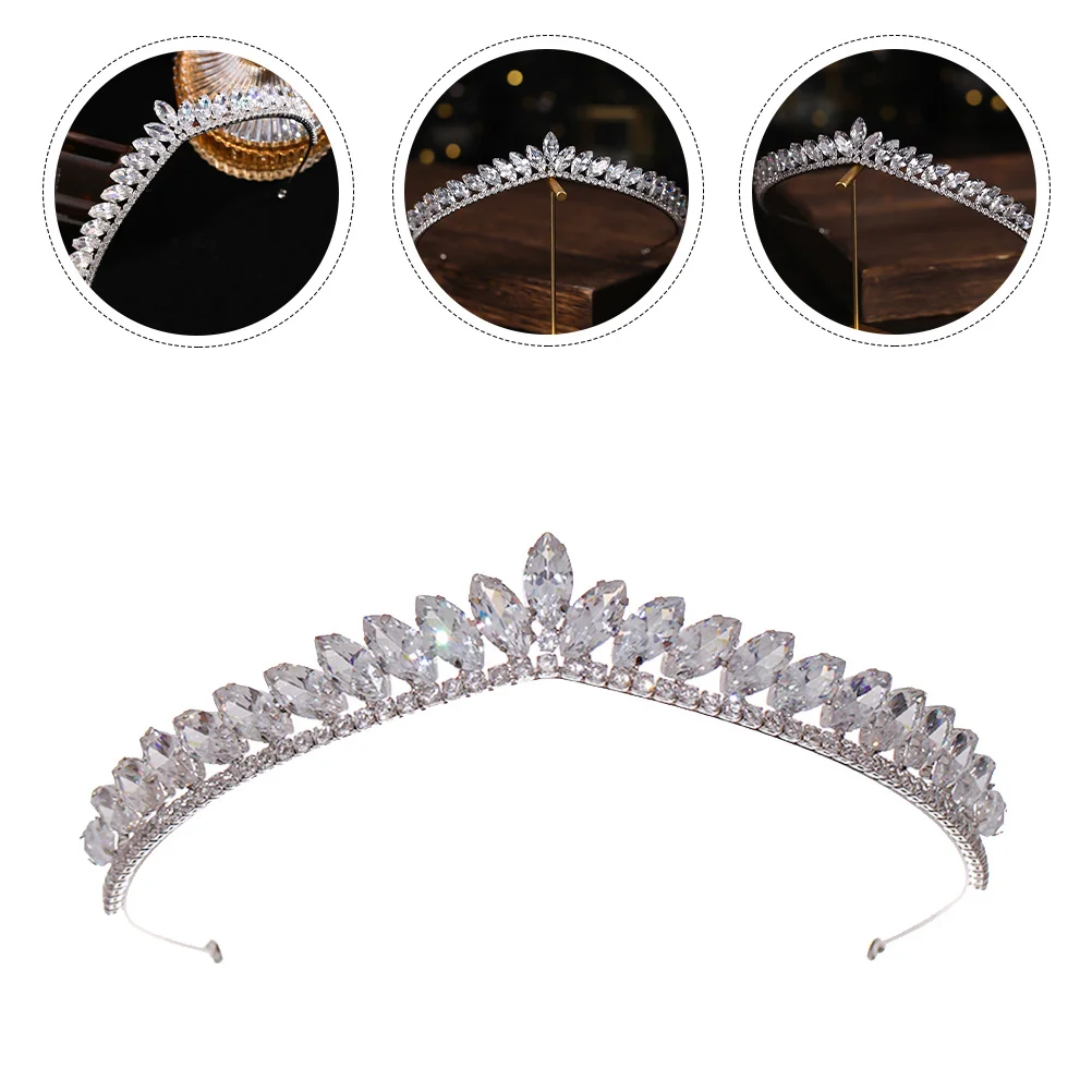 

Crown Band Rhinestone Alloy Wedding Party Bridal Headdress Crystal Hair Hoops Hair Styling Tool Accessory