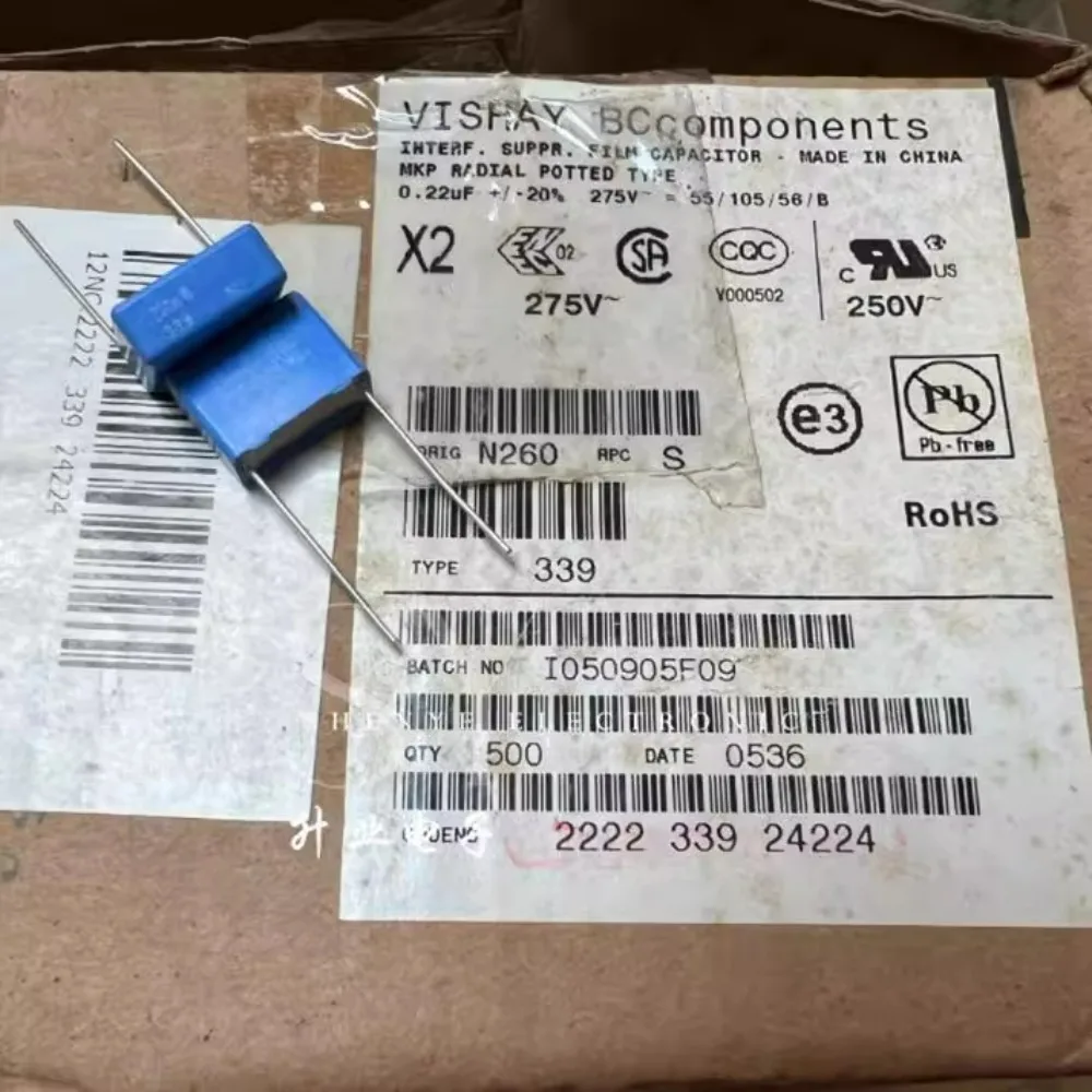 

10PCS MKP339 0.22uf/275vAC 220nf u22 224 new 15mm film capacitor