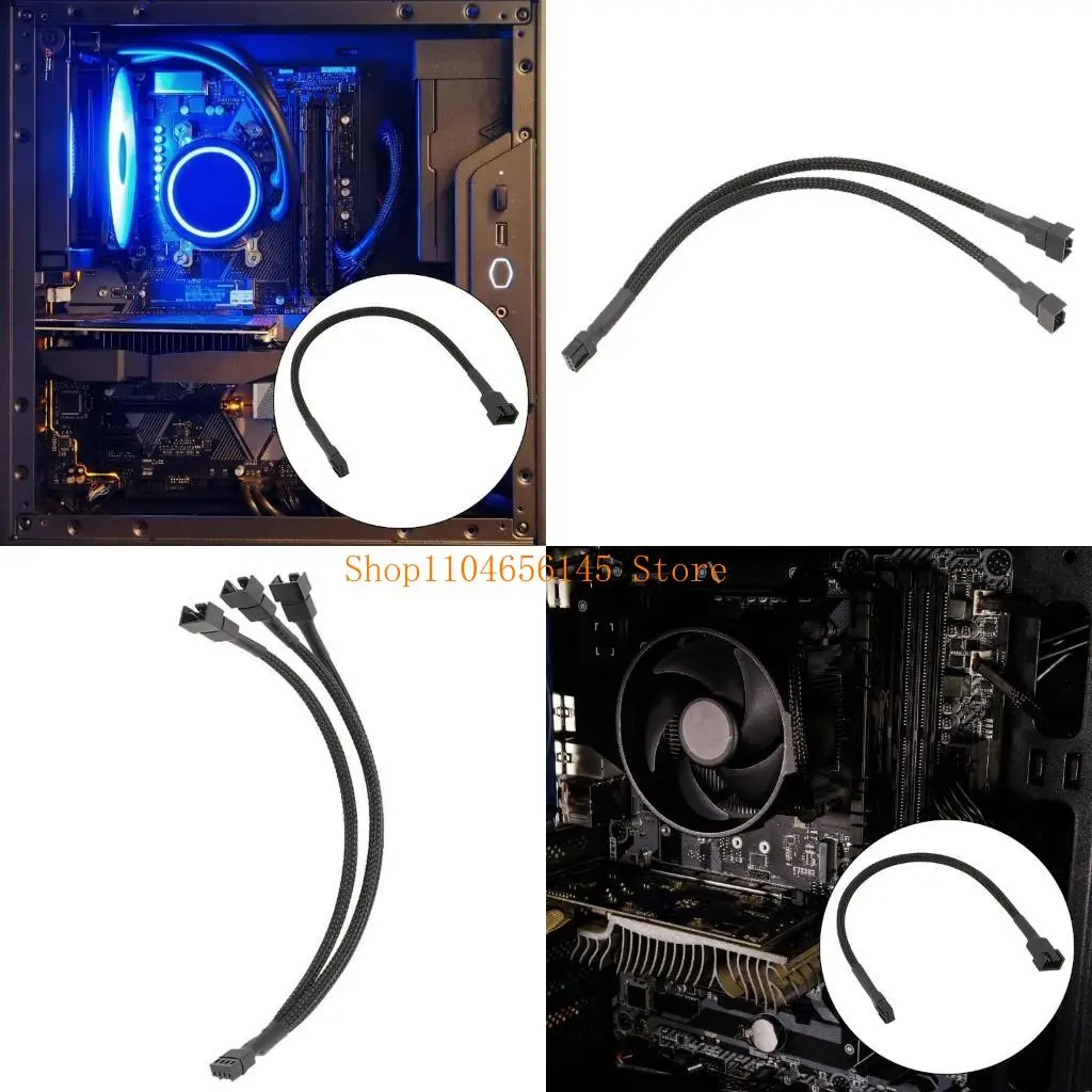 5ASD PWM Splitter Splitter 4pin adaptador 1 a 1 2 3 Computador CPU Splitter Splitter PC Extensão do ventilador Power
