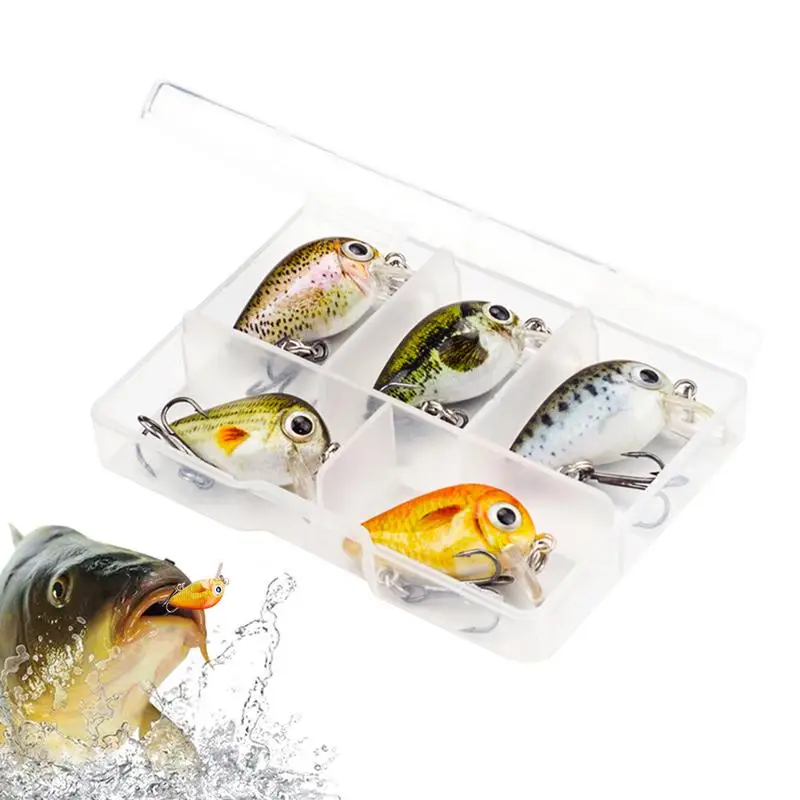 

Hard Baits Fishing Lures Deep Diving Swimbait Fishing Hard Baits 5PCS Hard Fishing Lure Swimbait Wobbler with Tackle Boxes