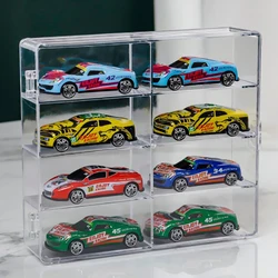 Acrylic Display Case Compatible With 8 Slots Display Case For Die Cast Toy Cars Standing On Office Home