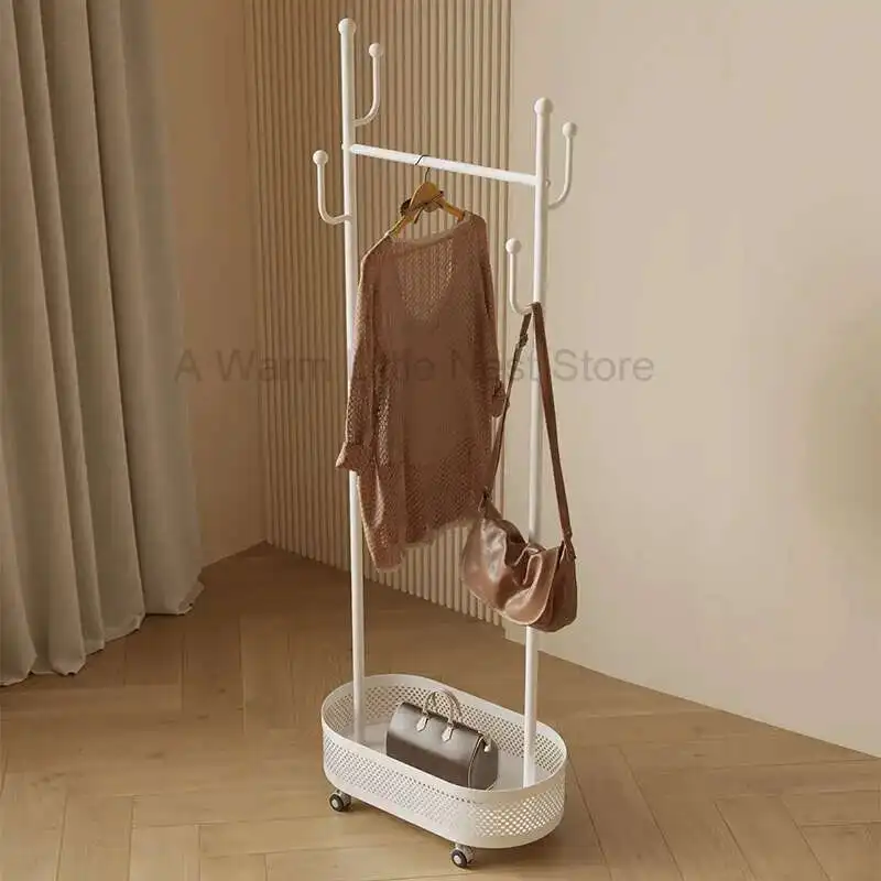 Clothing Rack White Storage Standing Bag Bedroom Boutique Space Saving Clothing Rack Dress Rack De Ropa Designer Furniture