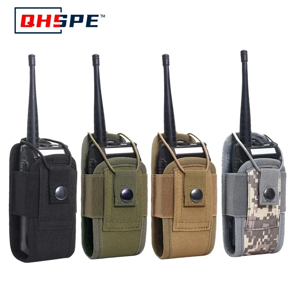 

1000D Тактическая Molle Беспроводная сумка для внутренней связи Маленькая поясная сумка-держатель Карманный портативный кожаный чехол для внутренней связи Охотничья сумка для кемпинга