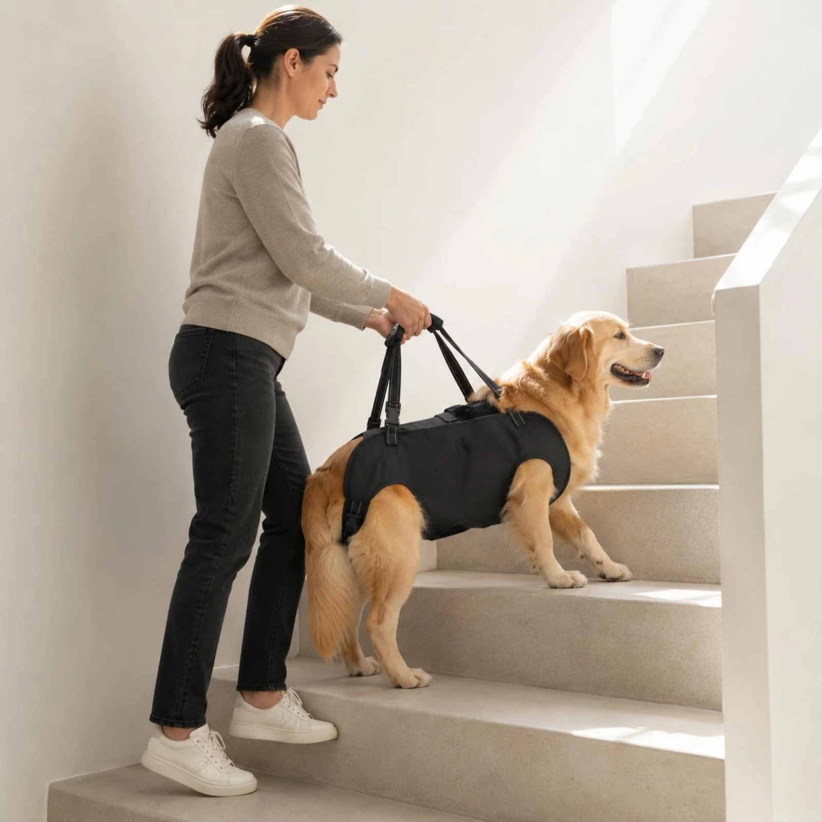 Harnais de soutien pour la rééducation, sangles de levage, harnais de soutien pour chien, aide pour animaux de compagnie, enveloppement corporel doux pour la rééducation