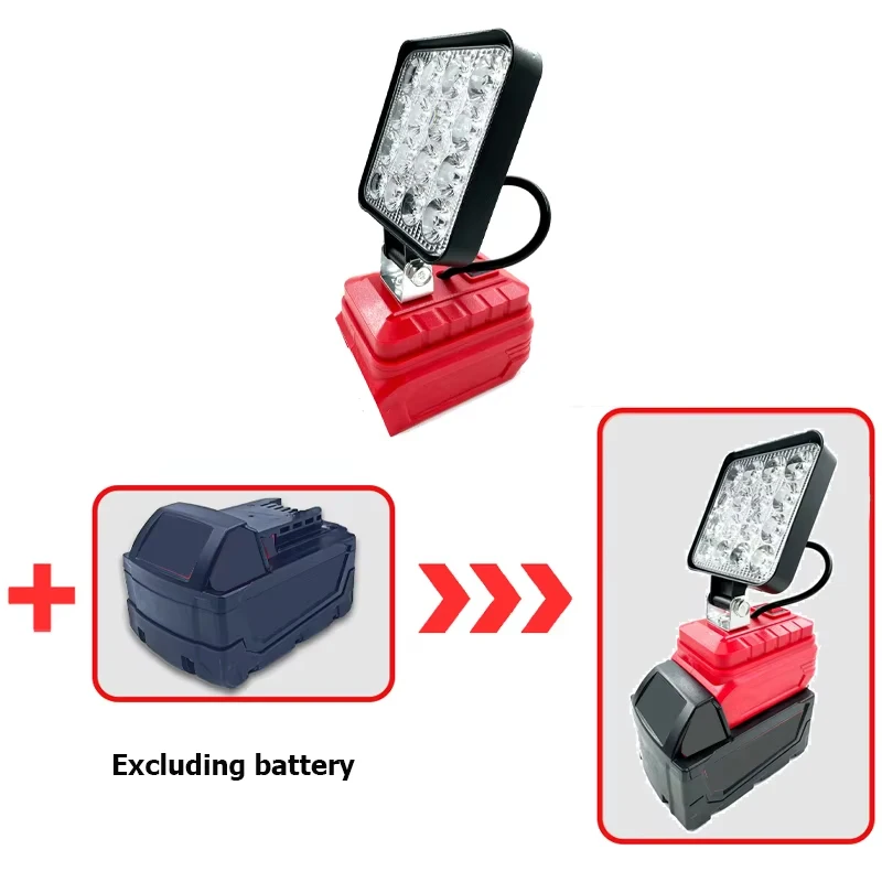For Milwaukee LED Work Light For Milwaukee 18V Li-ion Battery Emergency Light Portable Handheld Flashlight Flood Lights Lighting