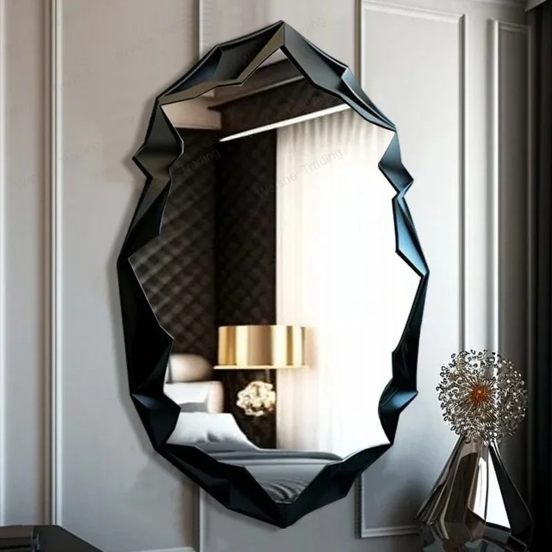 Modern light luxury full-body mirror, irregular decorative while dining, French bathroom, smart dressing mirror