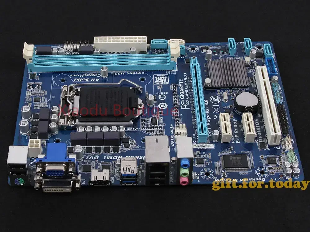 Original para gigabyte GA-B75M-HD3 intel b75 placa-mãe lga 1155 ddr3