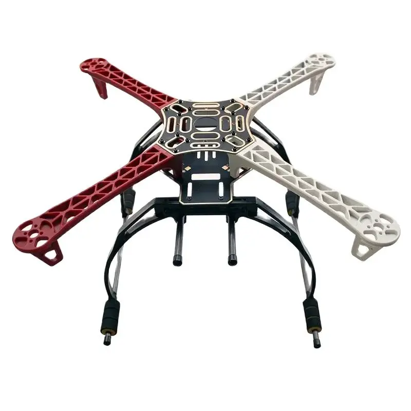 Dérapage de train d'atterrissage de cadre de quadrirotor, drone RC multi-rotor noir, amortissement de cardan aérien DJI FPV, repose-pieds haut, F450, F550, F650