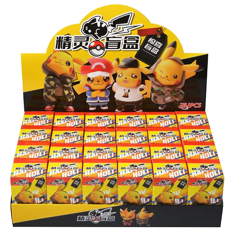 

2026 New 24Pcs/Set Pokemon Pikachu Blind Box Action Figure Model Doll Keychain Pendant Decorative Toy for Christmas Gift