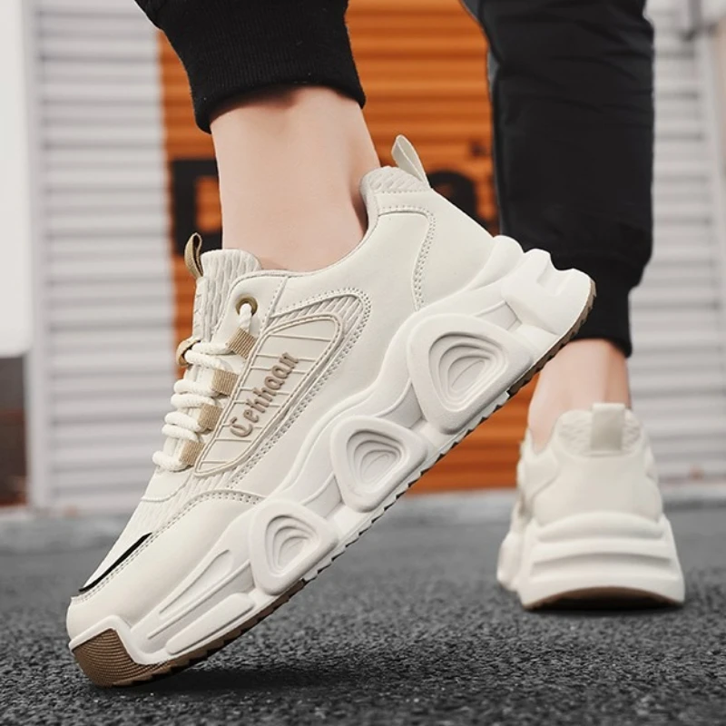 

New Lightweight Soft-soled Lace-up Casual Sports Shoes in Spring and Summer Color-matched Mesh Surface Fly-woven Round Head