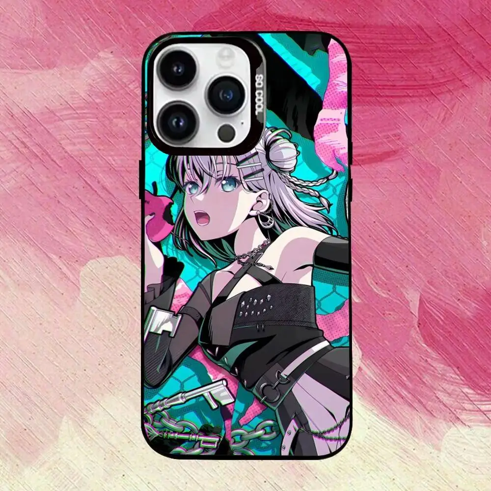 A-Ave M-Mujica B-BanG D-Dream-ES! حافظة هاتف آيفون 17,16,15,14,13,12,11 بلس، برو ماكس، XS، غطاء أسود فضي ملون