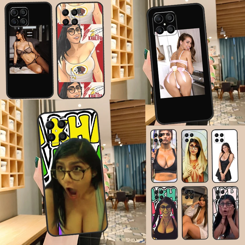 Sexy Beautiful Girl Mia Khalifa Silicone Case For Huawei P40 P30 P20 Lite P50 Nova 9 5T Honor 50 Pro X9 X7 X8 Back Cover