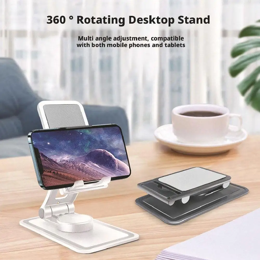 360 °   Вращающаяся подставка для мобильного телефона для планшета, универсальная настольная подставка для iPad, регулируемый настольный кронштейн, подставка, держатель для мобильного телефона