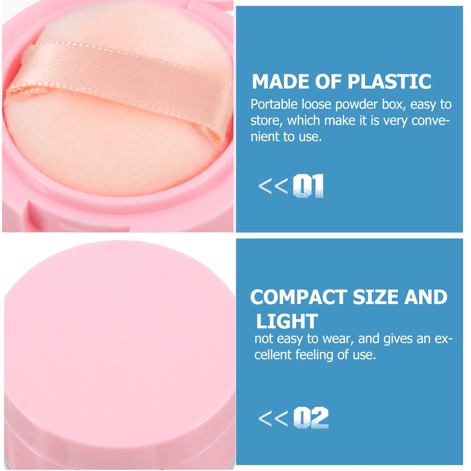 

2 set 2 Sets Small Clamshell Case Mirror Travel Loose Case Compact Light Leakproof Durable Portable Multipurpose Makeup
