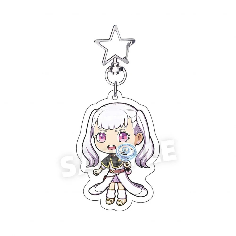Black Clover Asta Yuno Yami Sukehiro Julius Noelle Silva Nacht Faust 6cm Acrylic Chibi Anime Keychain Collectible Gift Decor