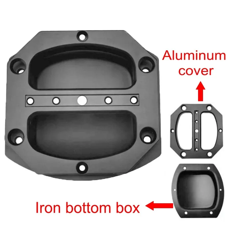Speaker Aluminum Drawstring 148/143 Stage Speaker Accessories Octagonal Handle Matte Aluminum Cover Iron Bottom Box