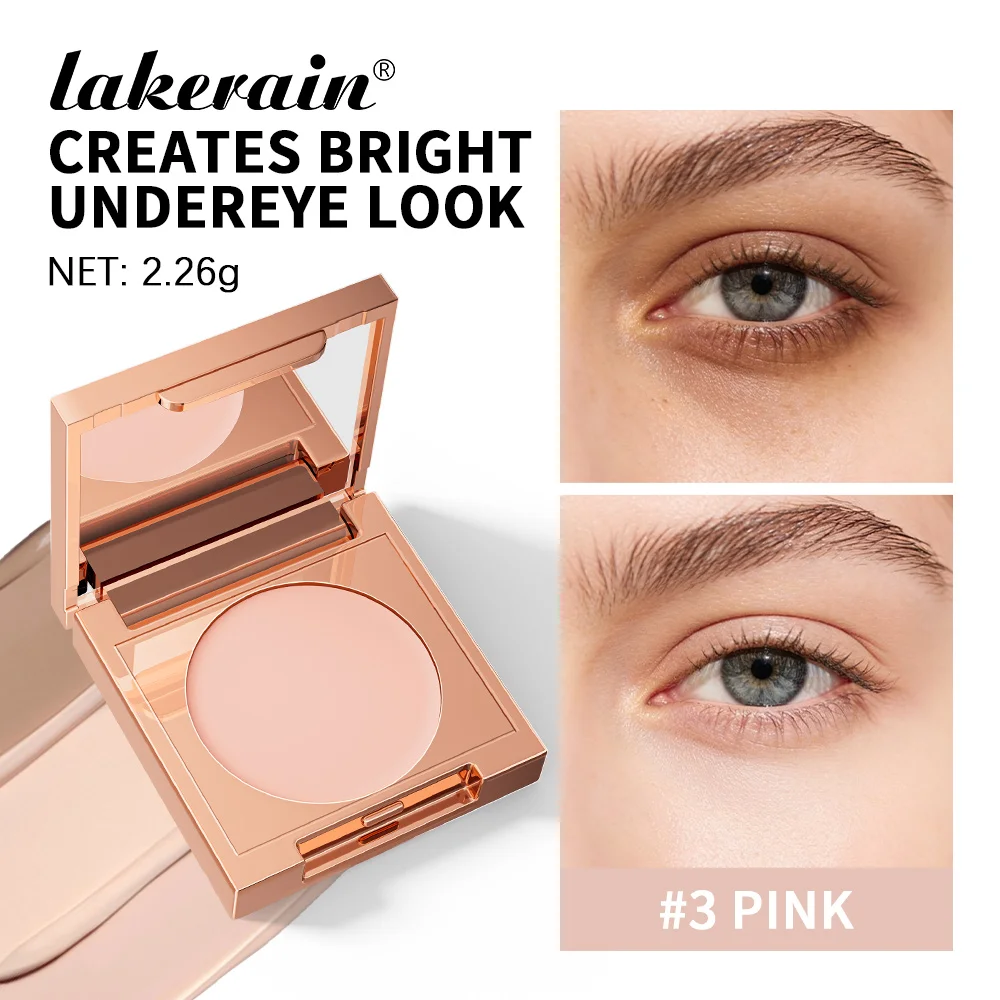 Corrector iluminador de ojos hidratante y crema para el contorno, cobertura completa, corrector de ojos de larga duración para un maquillaje de aspecto perfecto