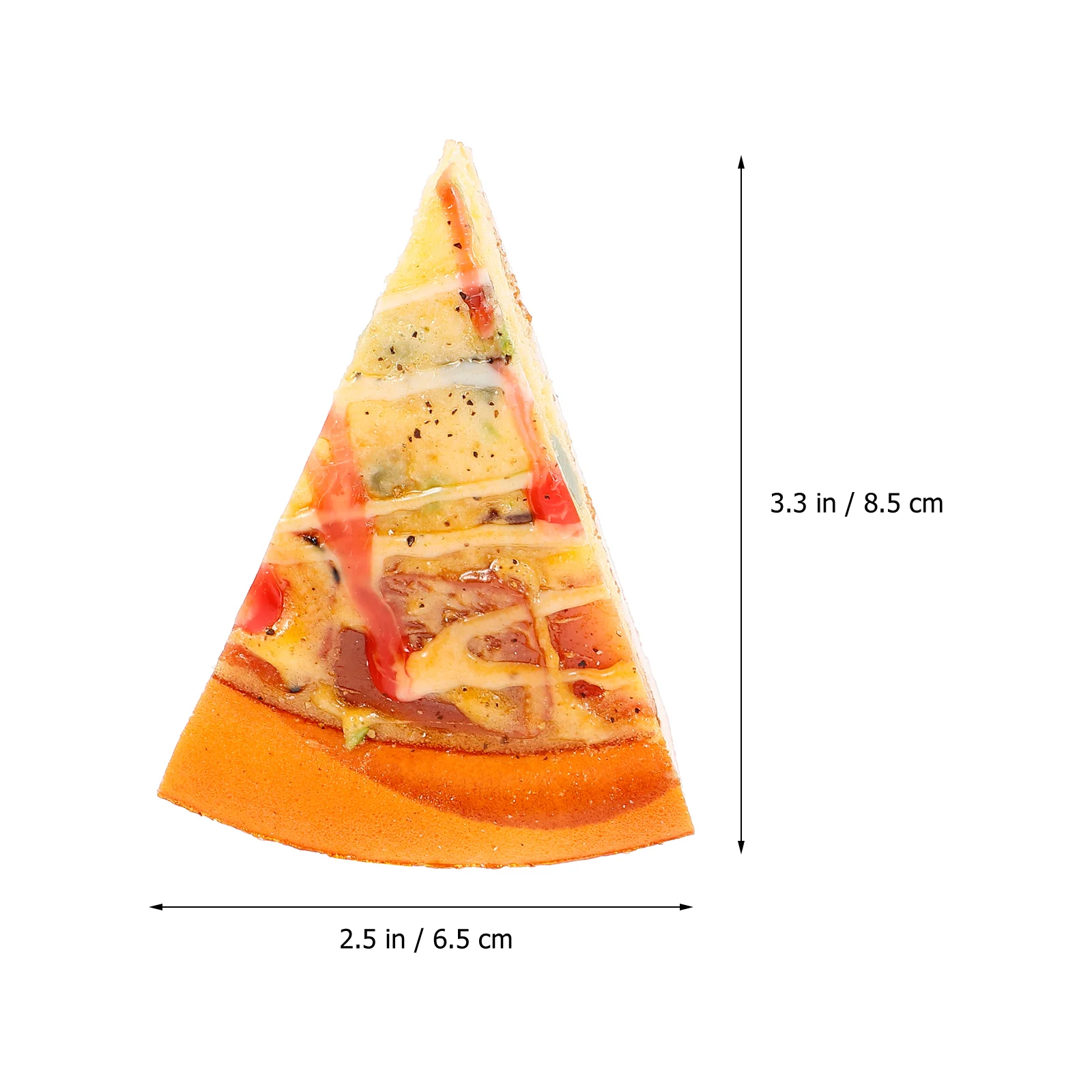 2-delige pizza ornament simulatie kunstmatige plak model set display nep decor voedsel kaki fotografie rekwisieten realistisch kind