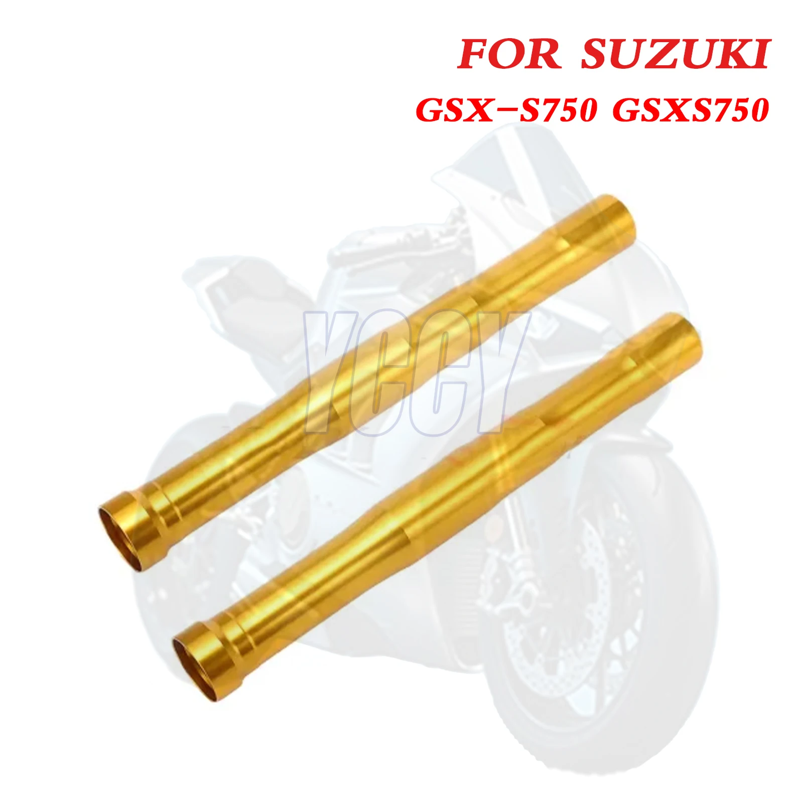 

500mm 2×Gold Motorcycle Accessories Front Shock Pipe Fork Outer Leg Tubes Fork Suspension For SUZUKI GSX-S750 GSXS750 2018-2022