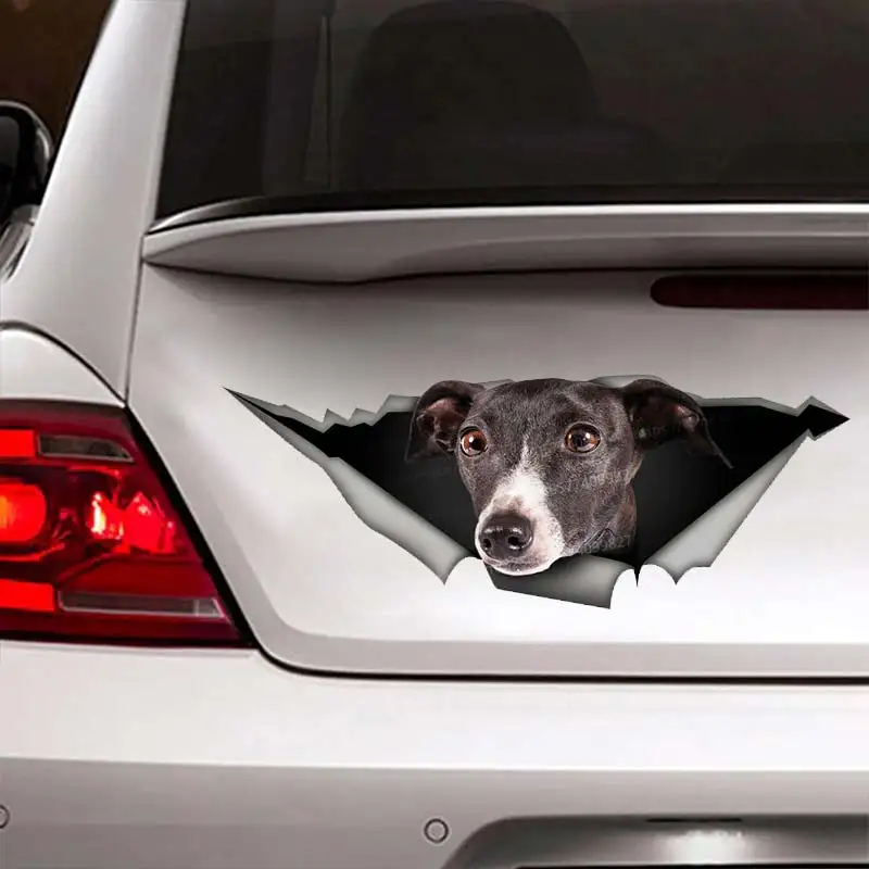 Greyhound Dog Pet Car Sticker Waterproof Vinyl Decal on Bumper Rear Window Laptop Self-adhesive Decal For Car Accessories SH227