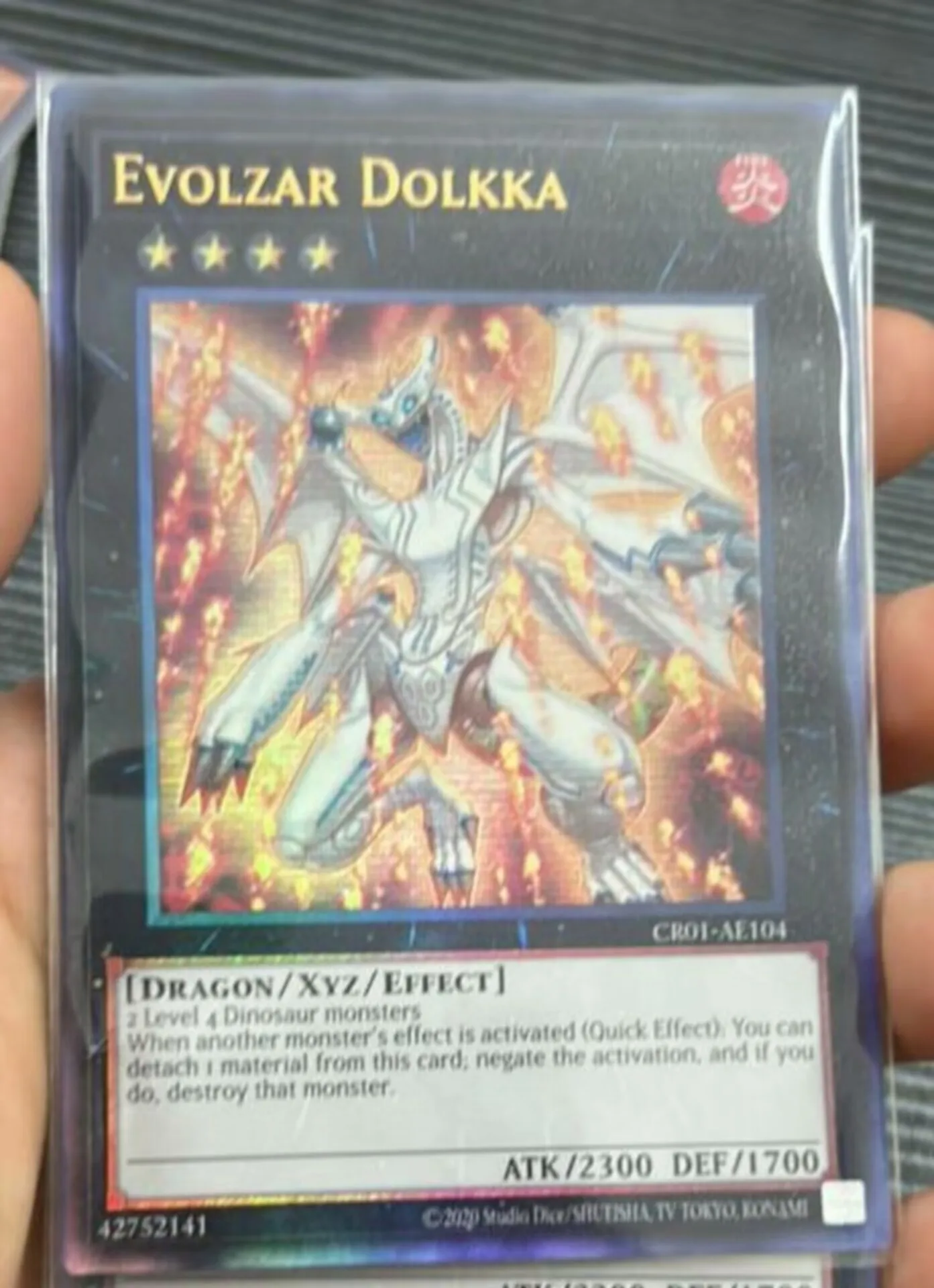 

Yugioh KONAMI Дуэль Монстры CR01-AE104 evolar Dolkka Ultimate редкая азиатская английская коллекция Мятная карточка