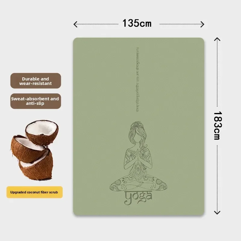 Polyurethane Home Use Gymnastics Mat Exrcise Mat Oversized Double Rubber Yoga Mat Non Slip Wide Cushioned Odorless
